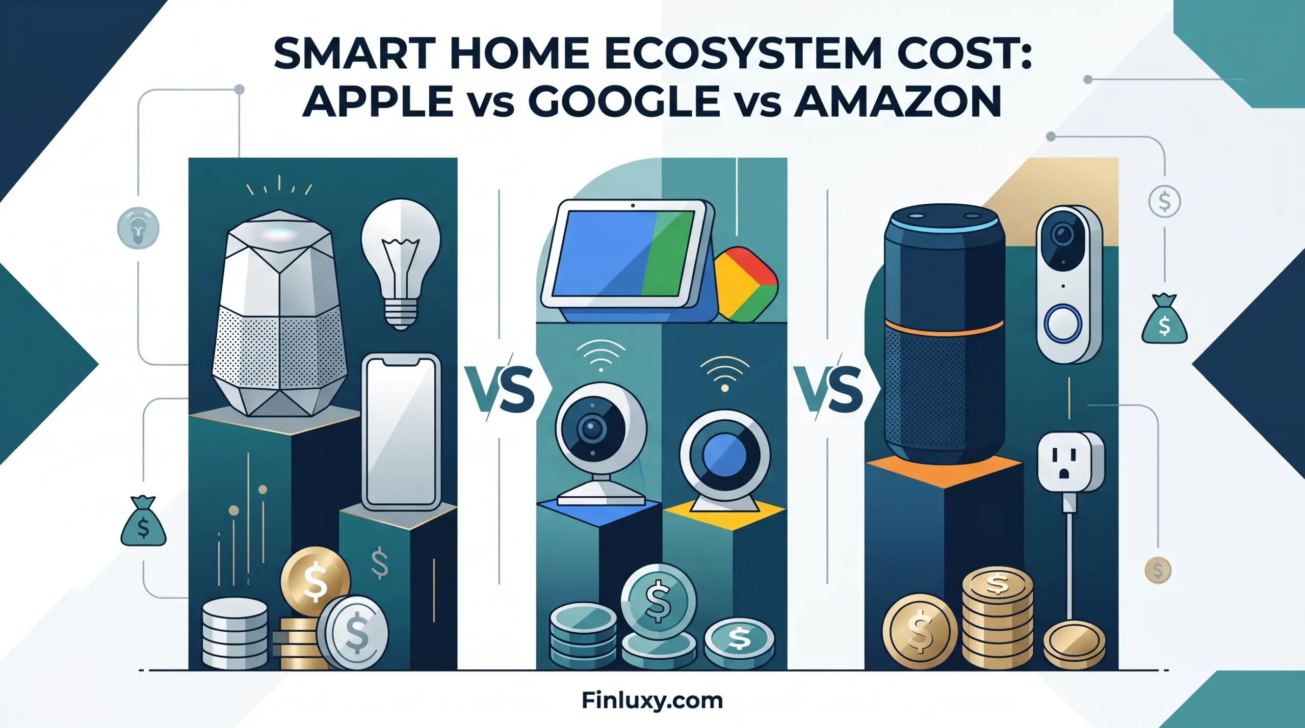 Smart Home Ecosystem Cost: Apple vs Google vs Amazon